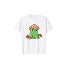 Женская летняя футболка в стиле Харадзюку, с рисунком лягушки
