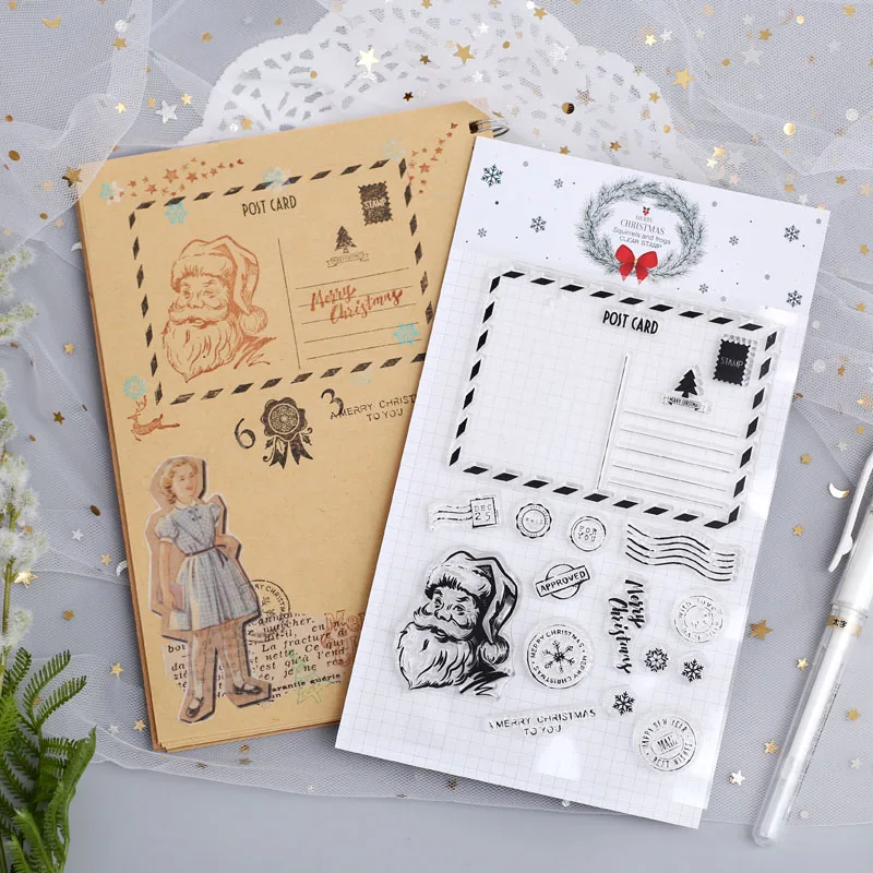 Прозрачная силиконовая печать рождественские карманные Хэллоуин прозрачные