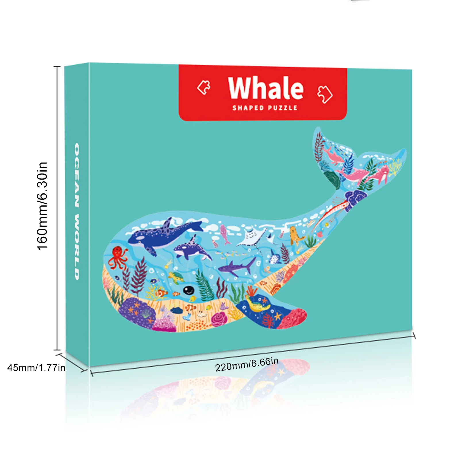 

Unique Animal Jigsaw Puzzle 100 Pieces Whale Puzzle Each Piece Is Animal Shaped Ocean World Puzzles For Kids Educational Toy