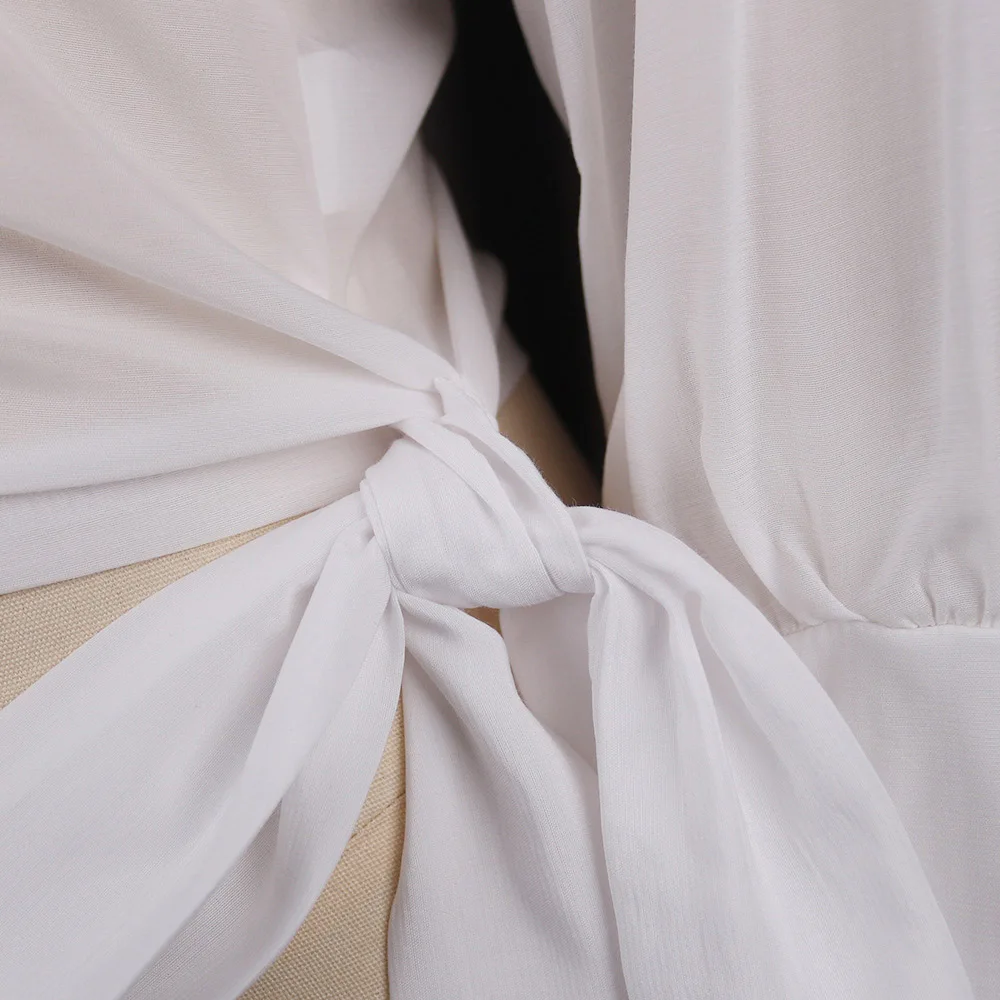 

Crop Top Female White Sexy One Shoulder Casual Streetwear Spring Summer 2021 Fashion Women Tops And Blouses Tunic Cropped Shirt