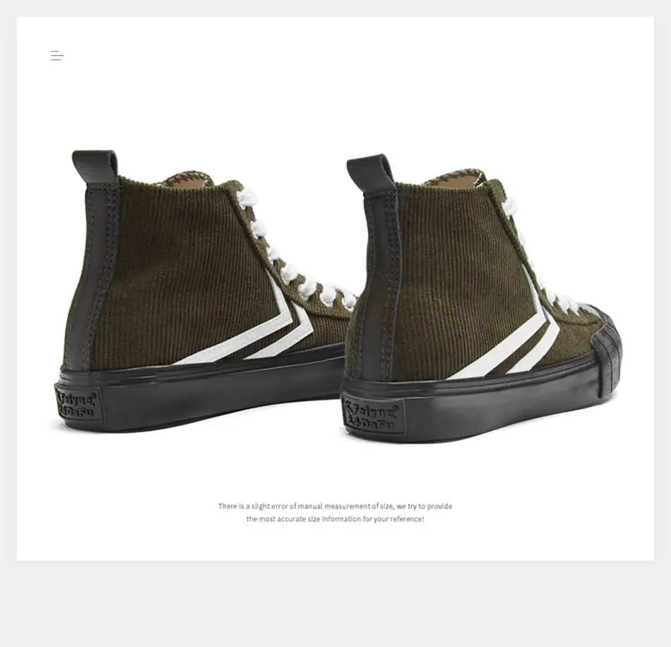 Feiyue/Высокая Повседневная обувь; коллекция 2160 года; Женская обувь в стиле ретро с эластичной стелькой на шнурках; модные вельветовые туфли; мужские осенние туфли на плоской подошве в уличном стиле
