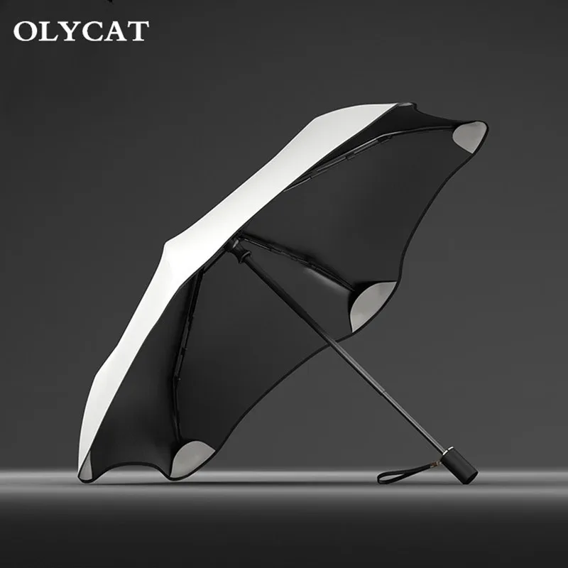 Складной зонт OLYCAT в цветочном стиле, креативный алюминиевый Зонт 6 к с защитой от ультрафиолета и ветра, Детские и женские зонты
