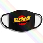 Горячая Распродажа скейт Bazinga с тематикой сериала Теория большого взрыва, с принтом, стирающаяся дышащая многоразовая хлопковая маска для губ