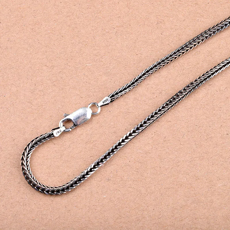 Ожерелья унисекс из тайского серебра 2 5 пробы без подвесок 925 мм|Ожерелья| |