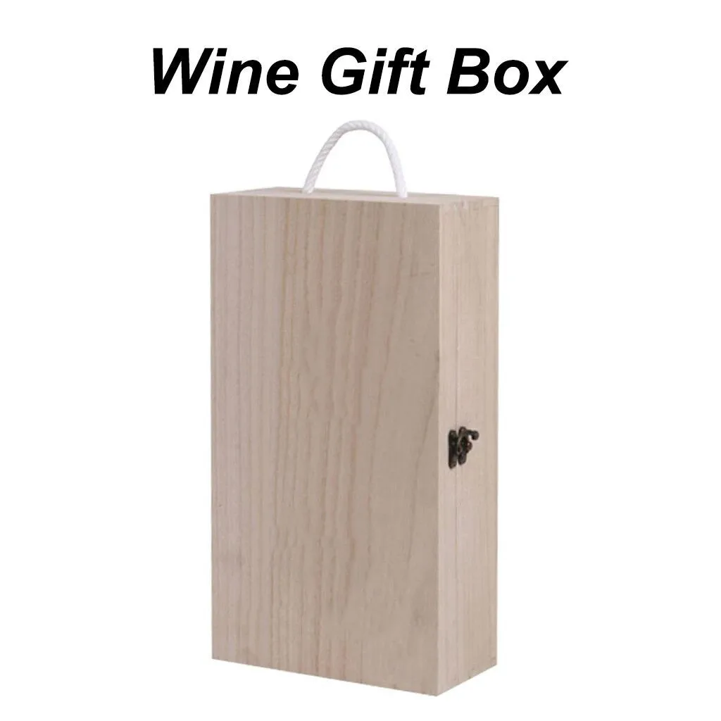 Wooden Wine Box Double Bottle Strap Crates Shell Gift Home Decoration household storage accessories for home Organizers box | Дом и сад