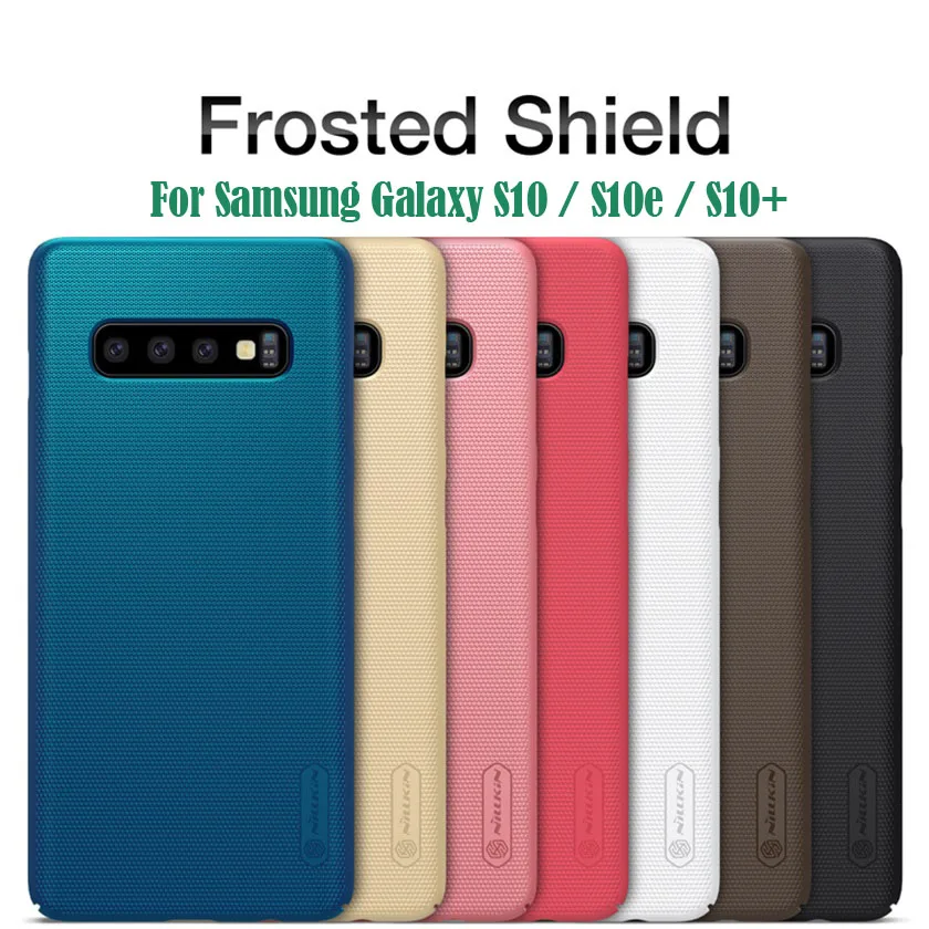 For Samsung Galaxy S10 S10e S10 Plus Case Nillkin Case Super Frosted Shield Hard PC Cover For Samsung S10 Plus Gift Phone Holder