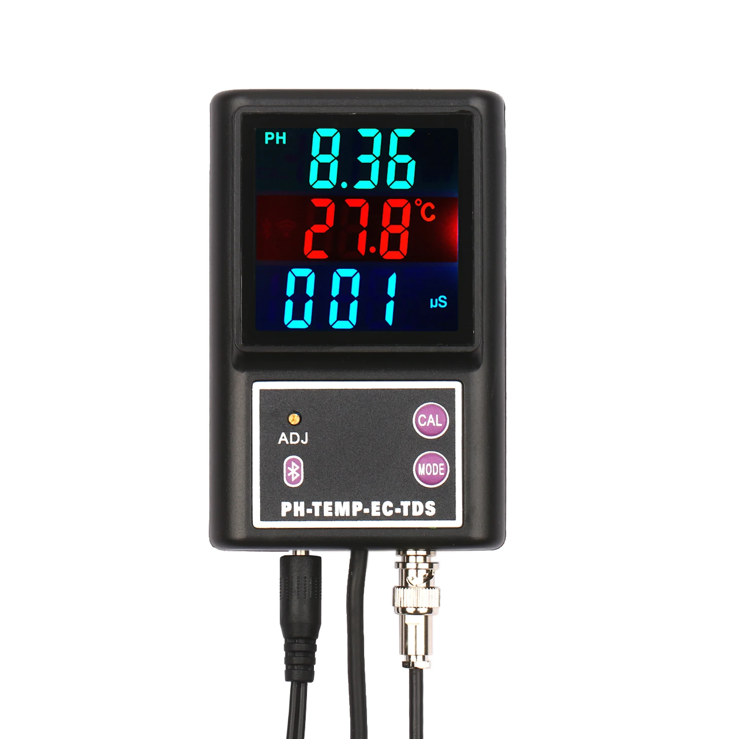 

PH＆EC＆TDS and Temperature Water Quality Multi-Parameter Monitor with BT Wireless Connection Digital Online Meter Accurate Tester