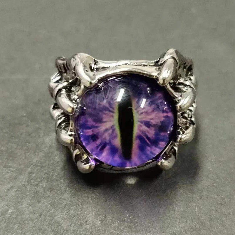 Новые кольца в винтажном стиле с черепом креативные панк из сплава драконом