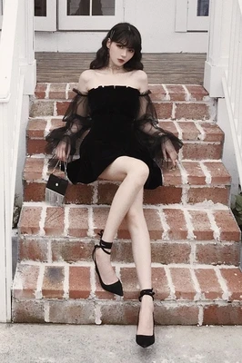 Ruibbit новые готические женские модные черные винтажные элегантные офисные