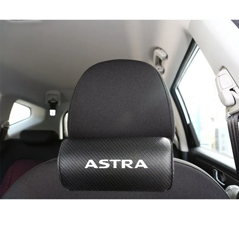 

Автомобильные подушки для подголовника для Opel Astra, подголовник из углеродного волокна и кожи для защиты шеи, Автомобильная подушка для подг...