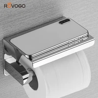 rovogo sus 304 stainless steel toilet paper holder with phone shelf bathroom tissue holder toilet paper roll holder