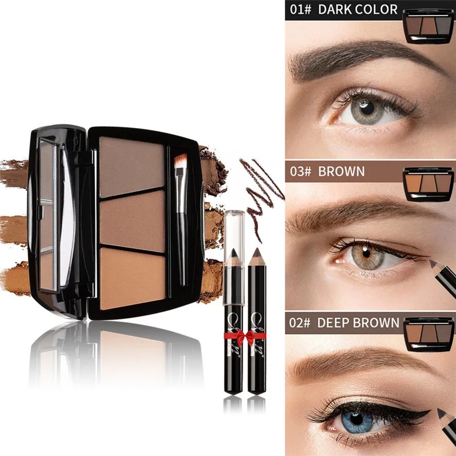 Новый Цвет пудра для бровей 1 шт Макияж Палитра естественных коричневый