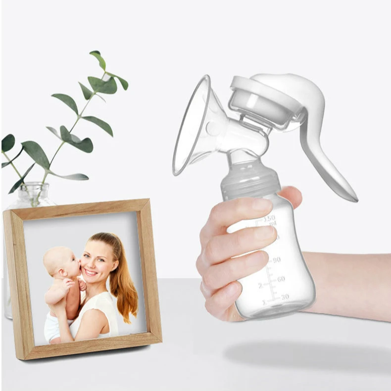 Ручной молокоотсос простота продукты для беременных женщин с белым силиконовым