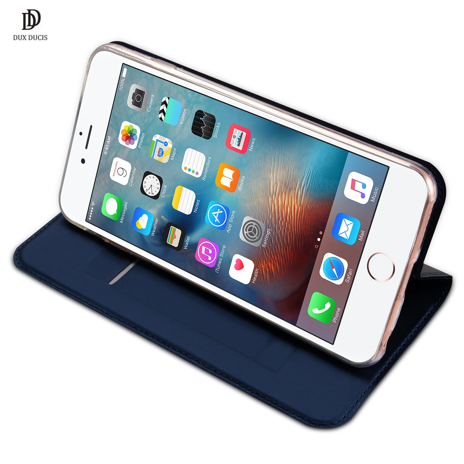Кожаный чехол книжка для iPhone 6 Plus 6S DUX DUCIS Skin Pro Series с полной защитой и устойчивой