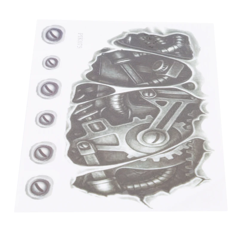 3D механическое крепление на руку гайка тату наклейка для мужчин рука тело