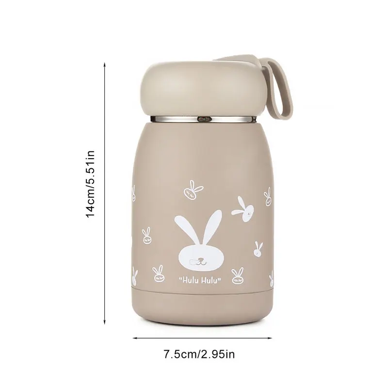 

320ml Portable Vacuum Flask Cute Cartoon Animal Stainless Steel Thermos Bottle Children Student Thermo Mug Belly Cup Thermos Cup