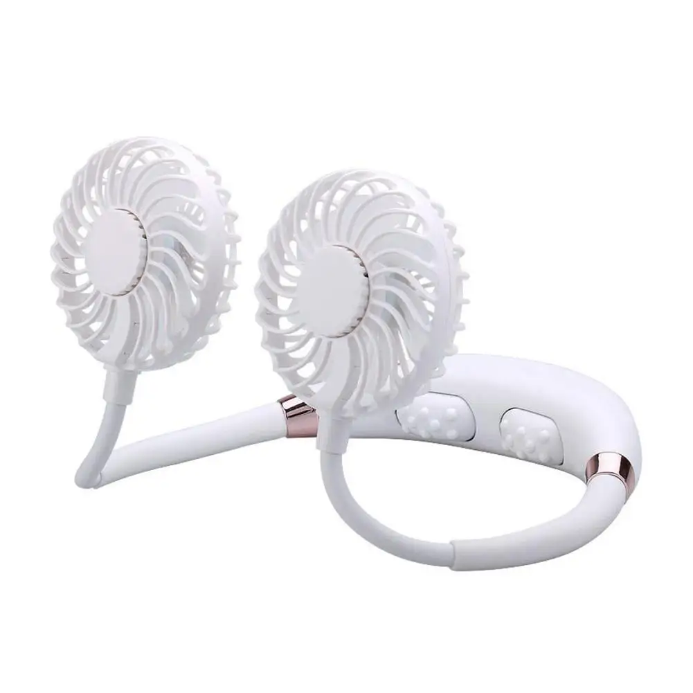 

Mini USB Portable Fan Neck Fan Neckband With Rechargeable Battery Small Desk Fans handheld Air Cooler Conditioner for Outdoor