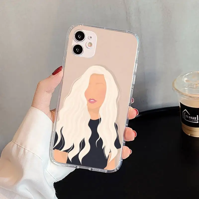 

Fashion Girls Phone Case for iPhone 4s 5c se 6 7 8 x 11 Cover Fundas Coque