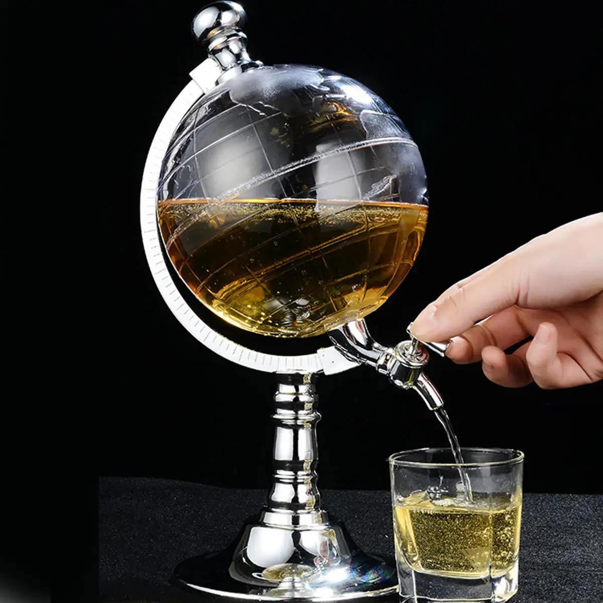 1000cc Globe Shaped Liquor Drink Draft Dispenser Beverage Pump Decanter Tap |