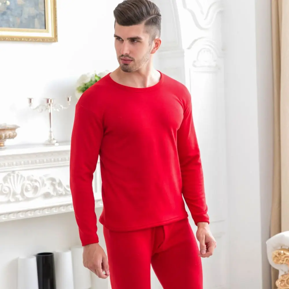 Thermal Underwear Men Autumn Winter Shirt+Pants Long Johns Winter Women Thermal Underwear Shirt Sets Velvet Men Tops Size L-4XL
