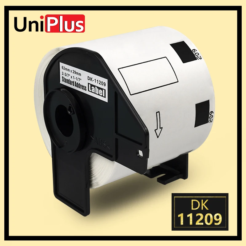 Сменные этикетки UniPlus для Brother DK-11209 с адресом доставки бумажные наклейки 1 дюйма х