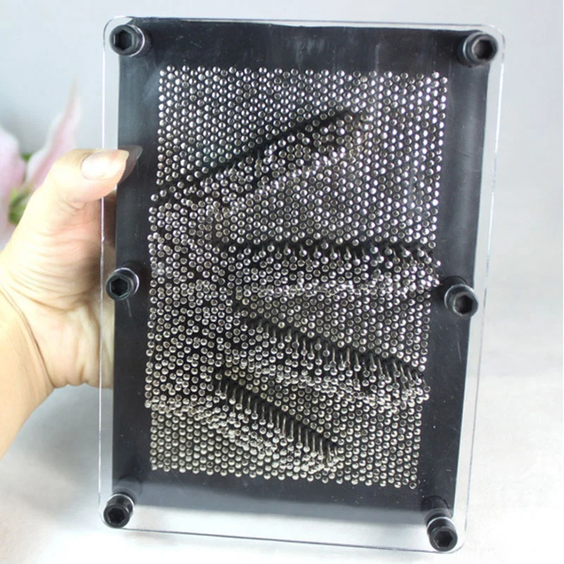 

Classic 3-Dimensional Needle Art Board Metal Silver Toy, Suitable for Sculpture, Children and Adult Learning Gifts