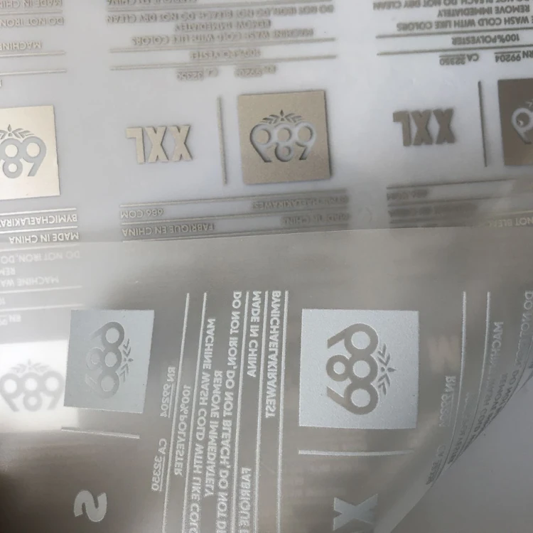 Этикетки с логотипом под заказ для нижнего белья термотрансферные тканевые