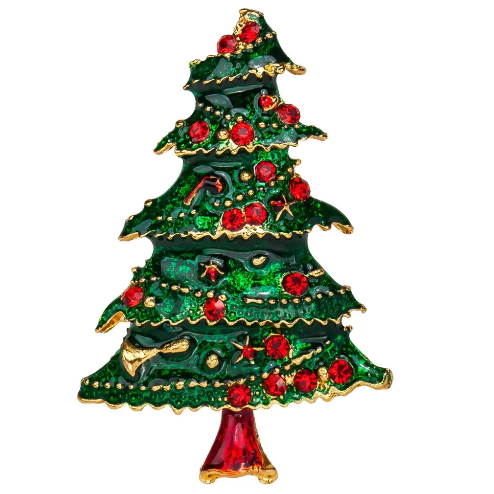Женская Брошь нежная Рождественская брошь в виде дерева женские украшения из