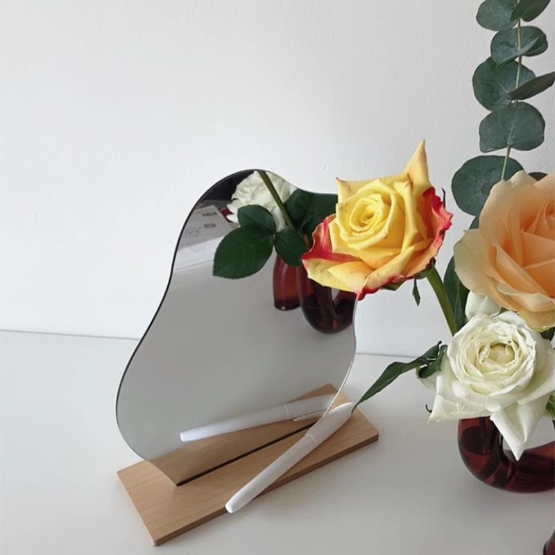 Зеркало для макияжа в Корейском стиле декоративное зеркало Ins неправильной формы