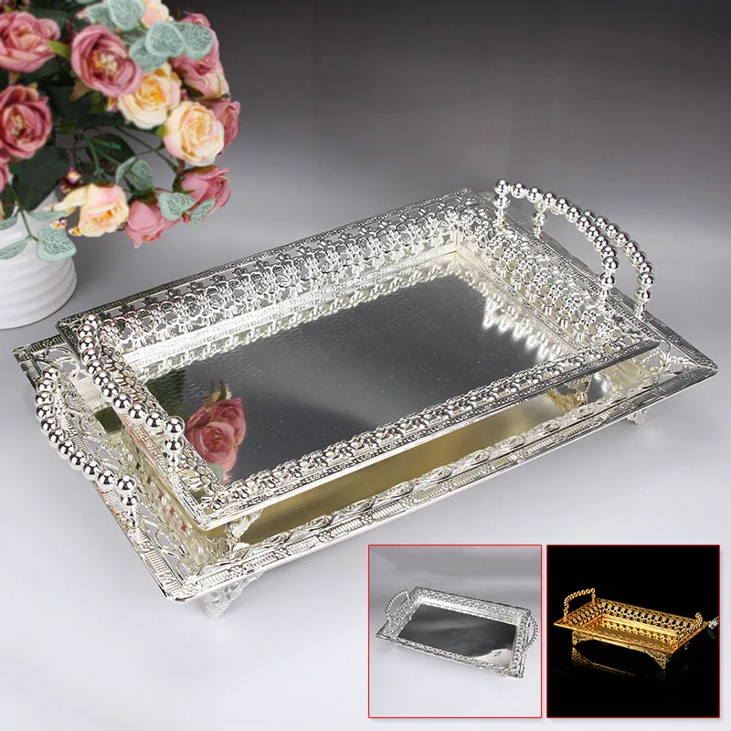 

Rectangular Wooden Serving Tray Christmas Parties Food Fruit Tea Drinks Plates