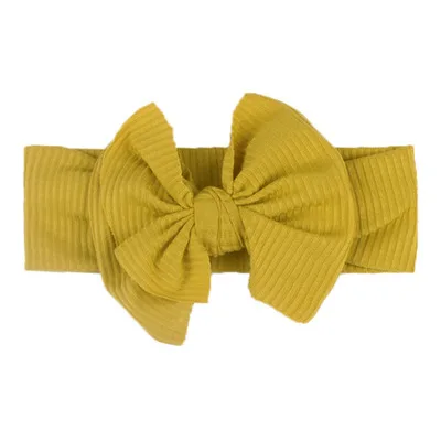 Детская Мягкая нейлоновая повязка на голову с большим бантом и цветочным принтом