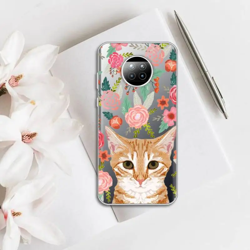 

Animal flower dog cat cute Phone Case Transparent for Xiaomi mi Redmi note 10 t 8 9 pro lite 11 Samsung S 8 9 10 20 plus ultra