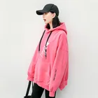 Новинка, толстовка с капюшоном и принтом сердечек на пальцах для пар, осеньзима, свободная толстовка с капюшоном, корейский пуловер с длинным рукавом и карманами, толстовка бесплатно