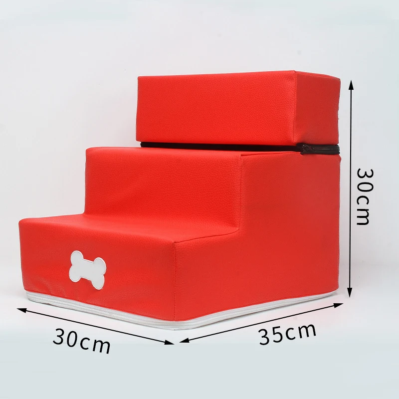 

Pet Leather/Mesh Stair Steps Dog Detachable 3-story Staircase Washable Ladder for Cats Dogs Promotion