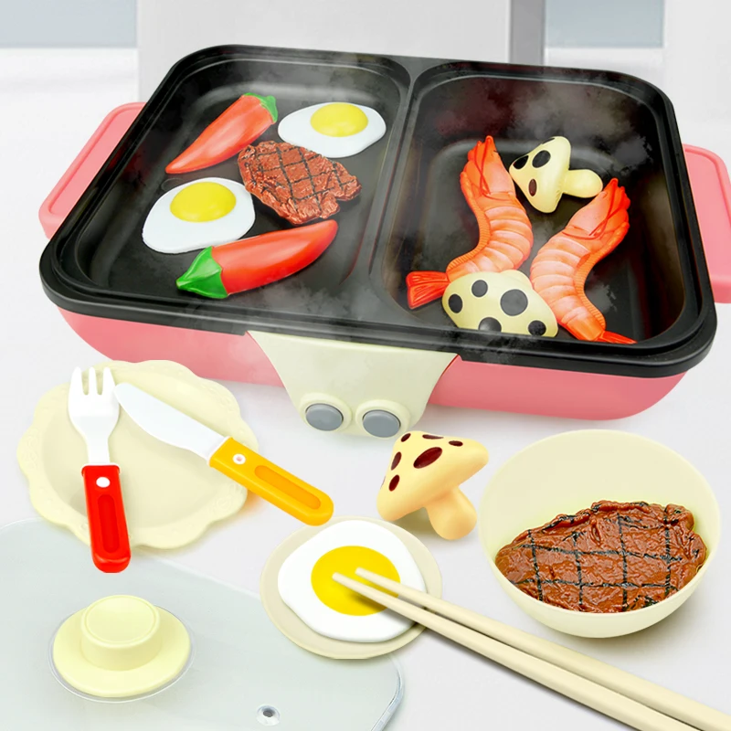 Моделирование горячий горшок барбекю плита ролевая игра кухня режущая игрушка