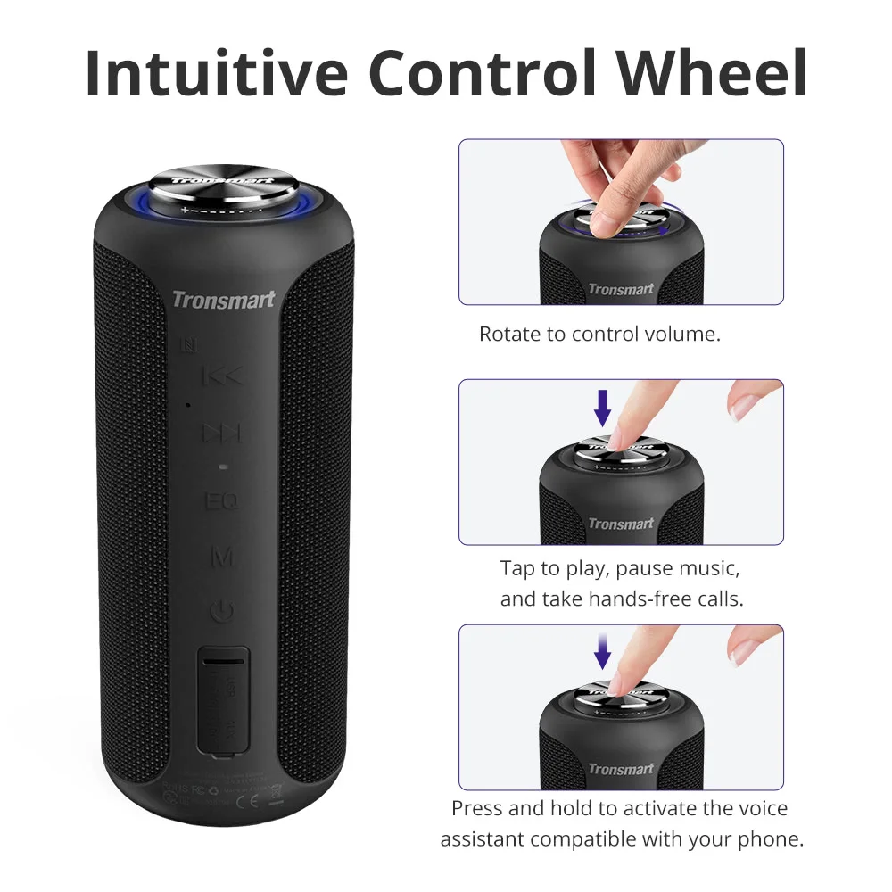 Tronsmart T6 плюс держатель серии Upgraded Bluetooth 5 0 Динамик 40 Вт Портативный динамик TWS IPX6