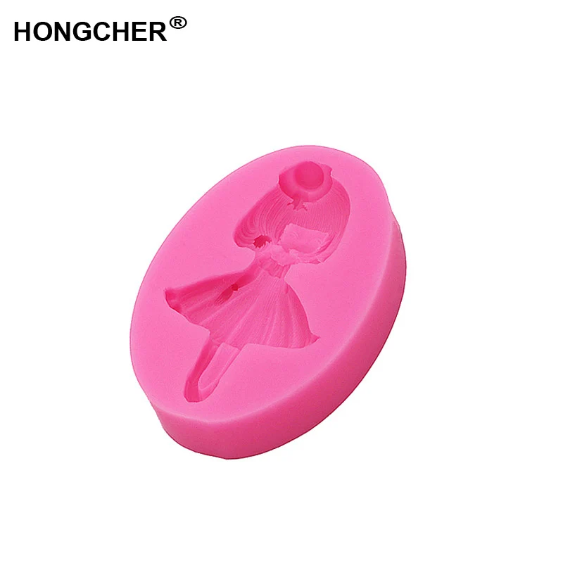 Балерина Девушка платье принцессы торт Силиконовая форма сделай сам ручной