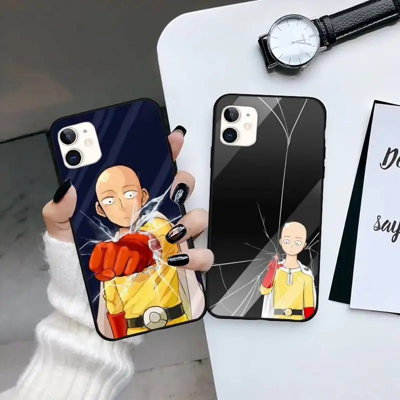 

Anime One Punch Man Phone Case for iPhone 7 8 11 12 Pro X XS XR Samsung A S 6 7 9plus 10plus 21s 71 coque funda cover