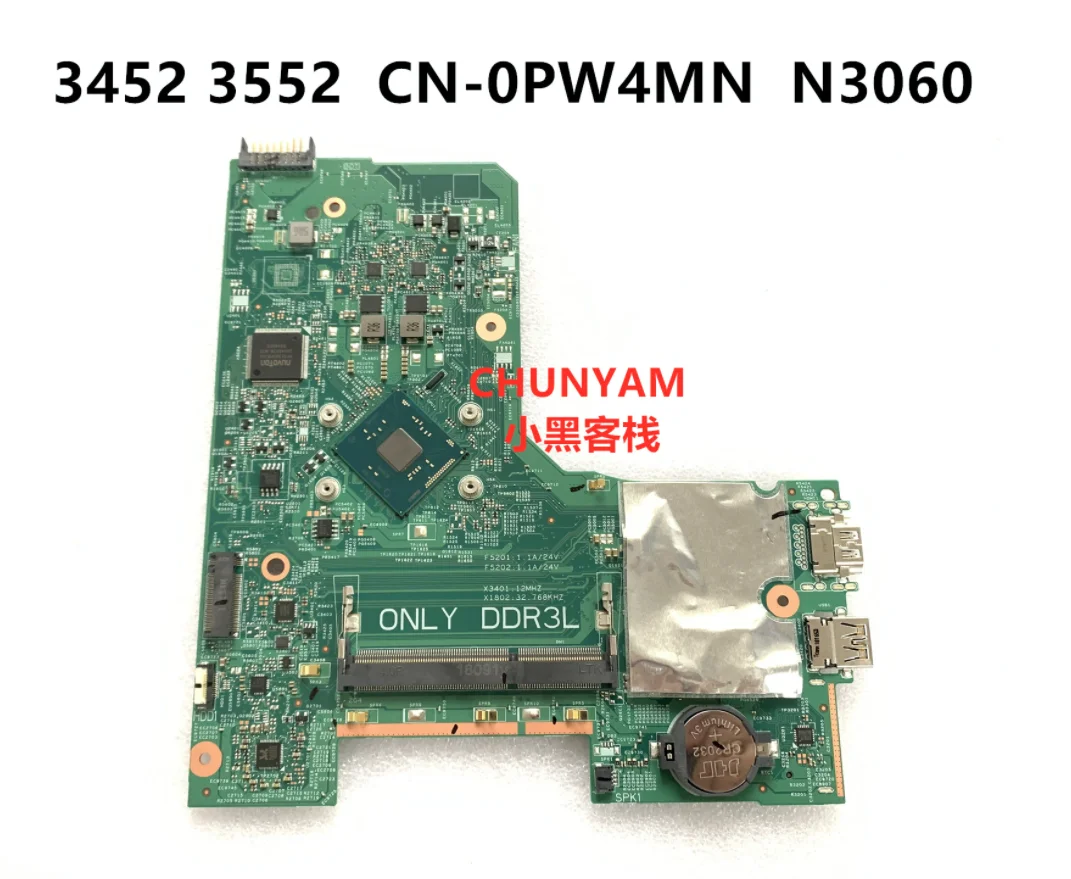 Восстановленная материнская плата 896X3 w/ N3060 14279-1 для ноутбука dell Inspiron 14 3452 15 3552 -