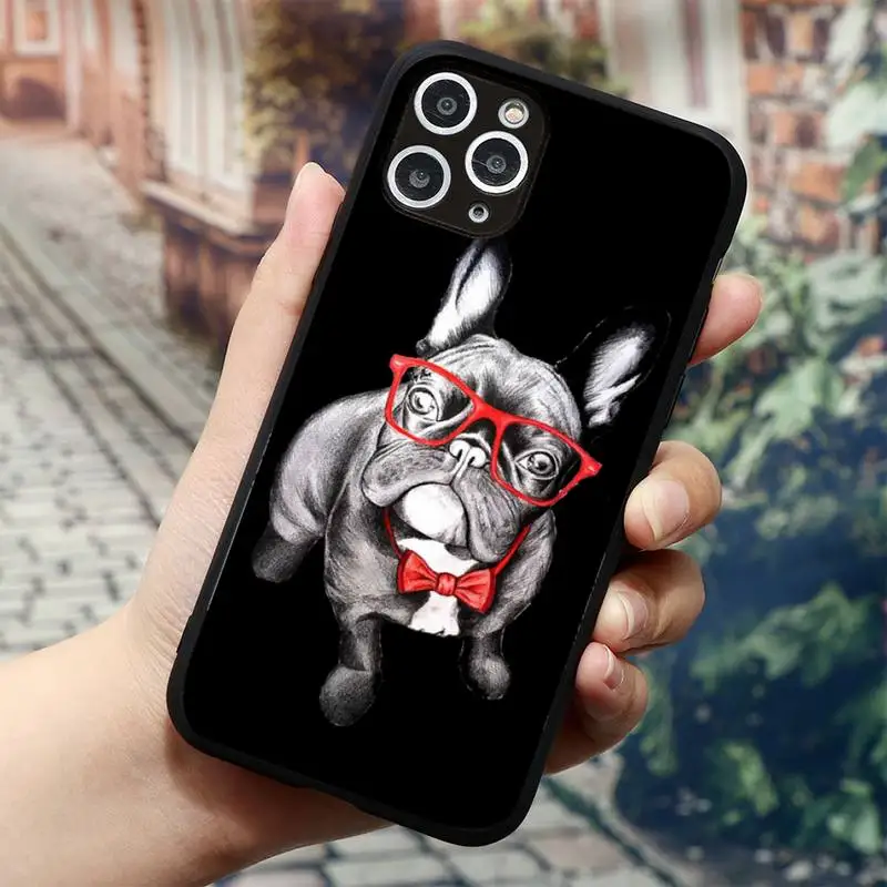 

Cute Funny French Bulldog Phone Case for iPhone 11 12 mini pro XS MAX 8 7 6 6S Plus X 5S SE 2020 XR