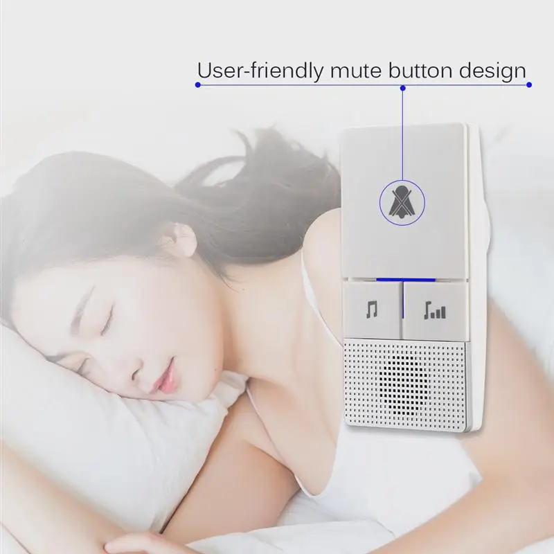 Беспроводной дверной звонок само поколение старый человек пейджер дом на