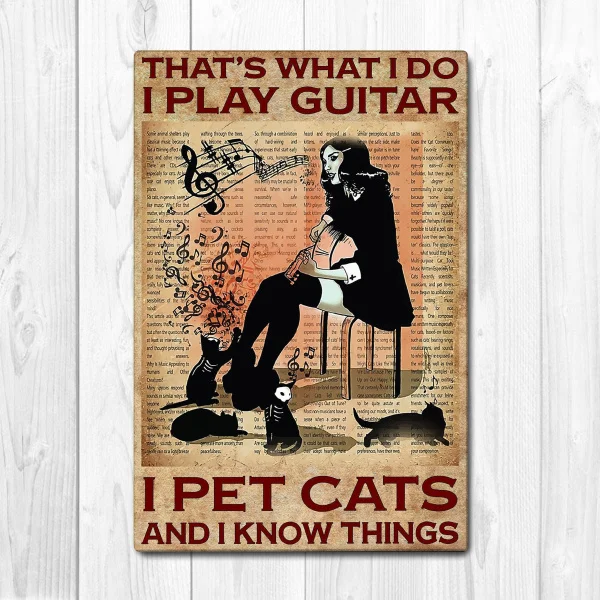 

that's what i do i pet a cat poster Poster Vintage Tin Metal Sign Bar Club Cafe Garage Wall Decor Farm Decor Art