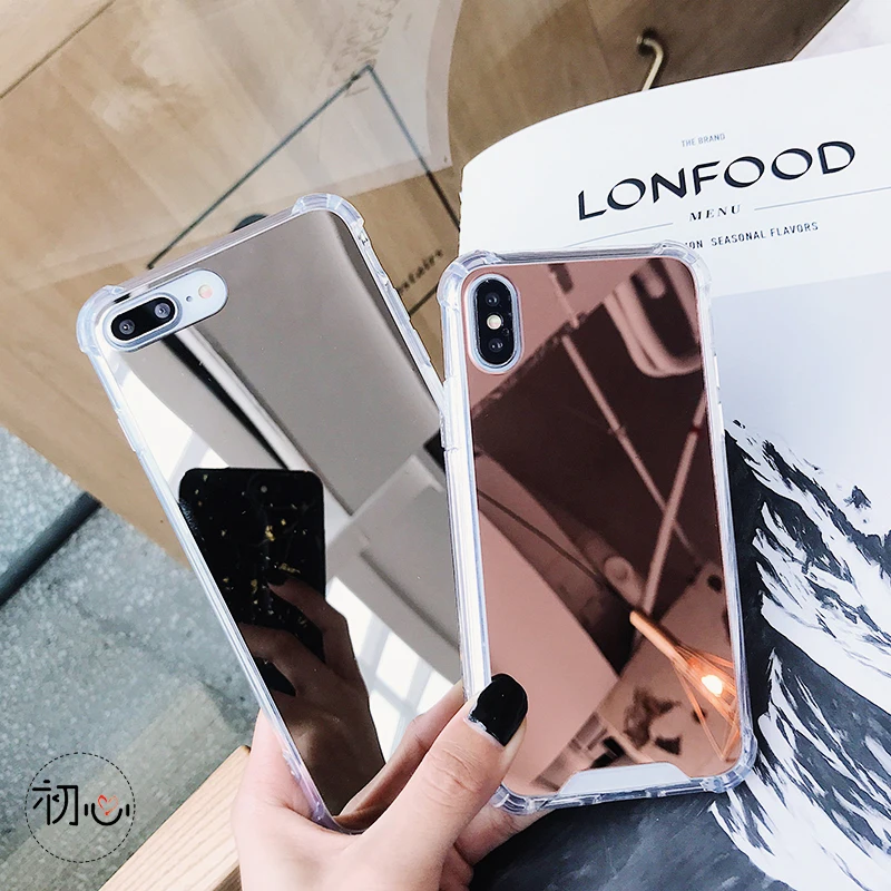 Противоударный зеркальный чехол Gasbag для iphone XR 7 8 XS MAX 11 Pro X 10 6 6S Plus 7Plus 8Plus Мягкий чехол для телефона из ТПУ
