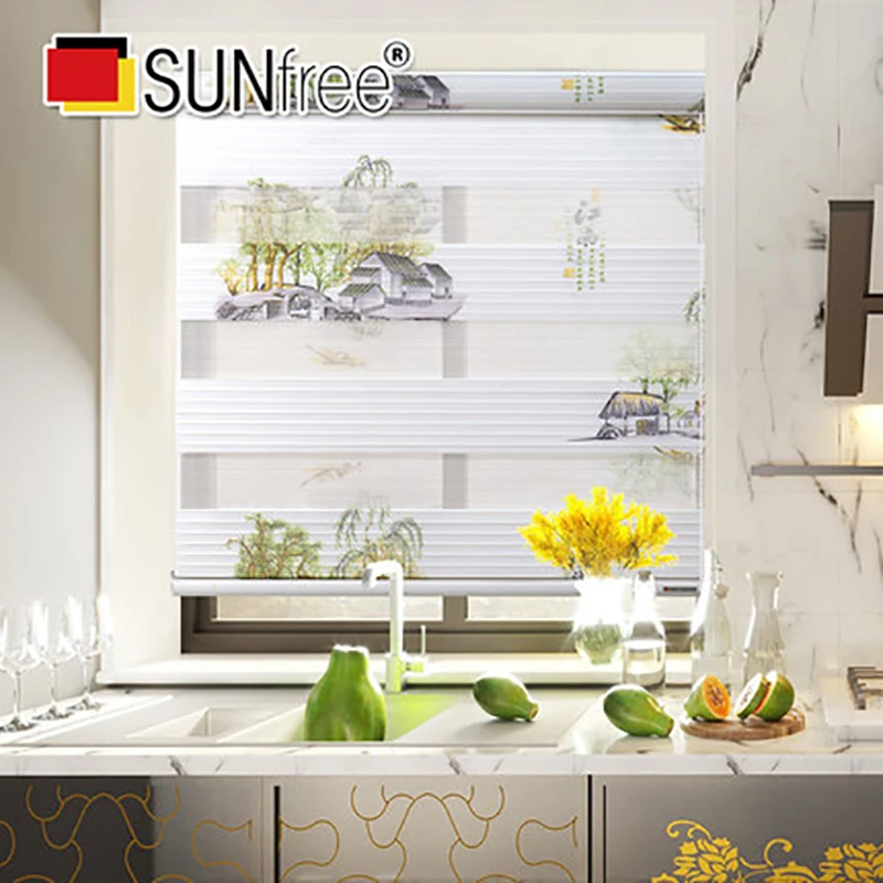 Затемненные жалюзи под зебру 50% ~ 85% экологичные оконные с принтом Индивидуальный