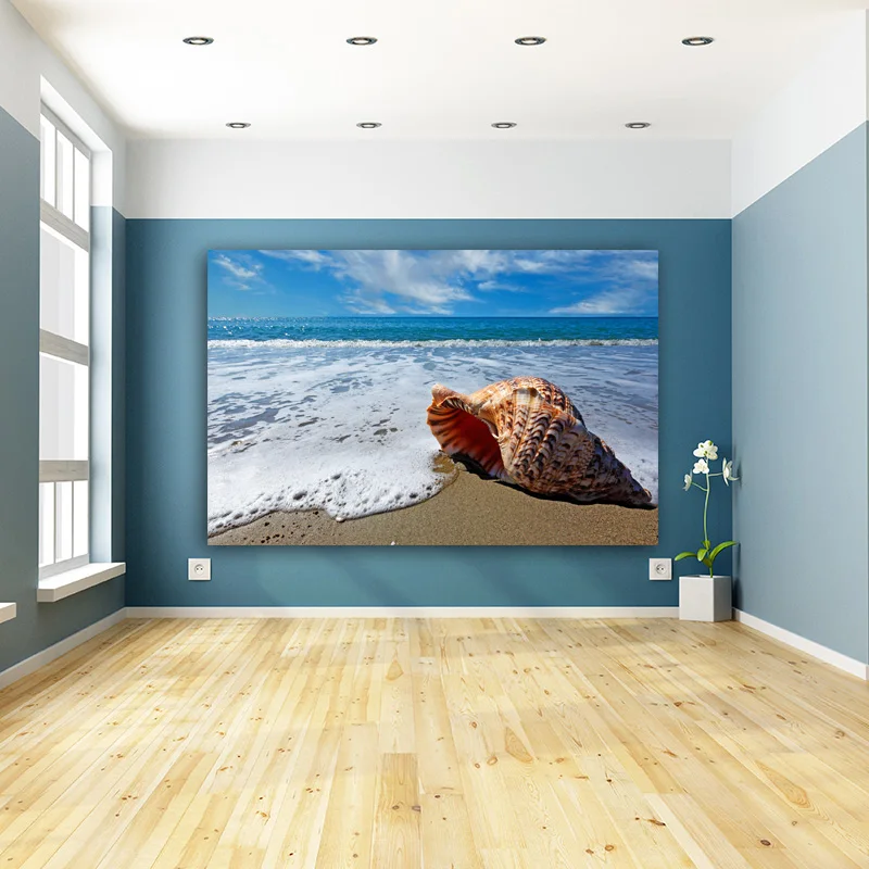 RELIABLI Искусство Холст Картина пляж море океан волна квадраро домашний декор