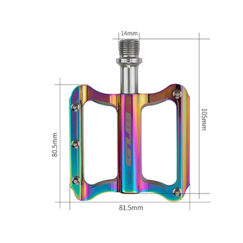 Велосипедные педали GUB нескользящая Радужная педаль из алюминиевого сплава