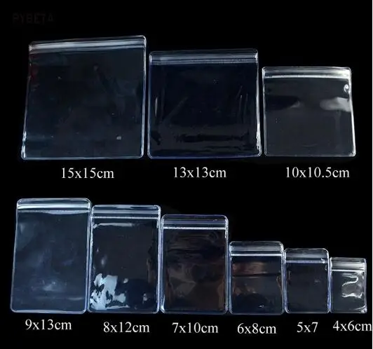 100 шт. 0 25 мм прозрачная упаковка из ПВХ серьги джудовые пластиковые пакеты мешки