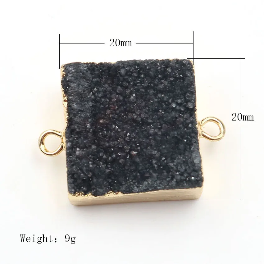 Соединитель YJXP с двойной пряжкой плоский друза кварц бусины рейки