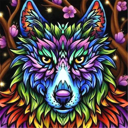 

Diamond Painting 5d Wolf Full Drill Diamond Embroidery Animal Picture of Rhinestones Gift Handmade Art Home Decor