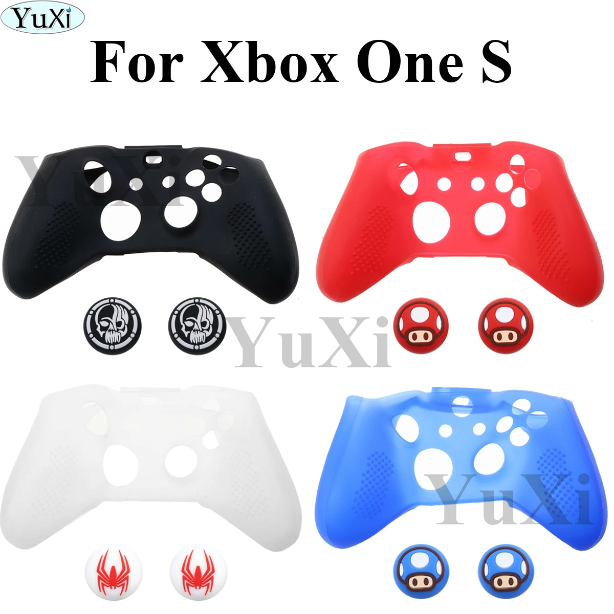 Силиконовый резиновый чехол YuXi для контроллера XBox One S Slim защитный с аналоговой